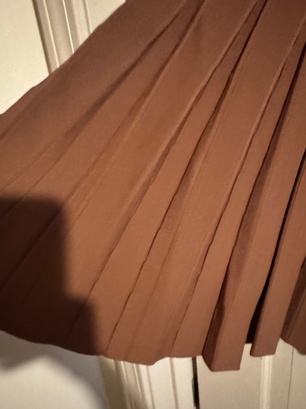 Aleeza 19’ Charlotte Skirt NWT Women's Pleated Brown Skirt - Picture 4 of 5